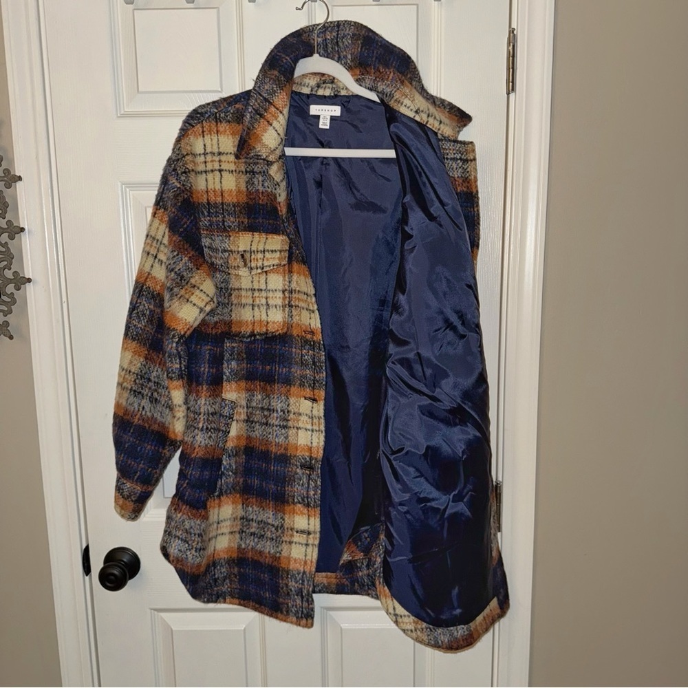 Topshop  Wool Plaid Shacket - Picture 6 of 7